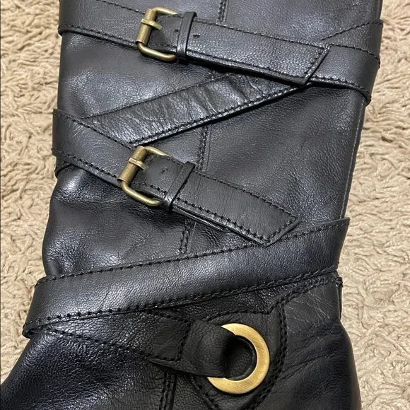 Roberto Vianni | Black | Leather | Buckle |Boots | Size 37 | Made in India - Picture 14 of 16